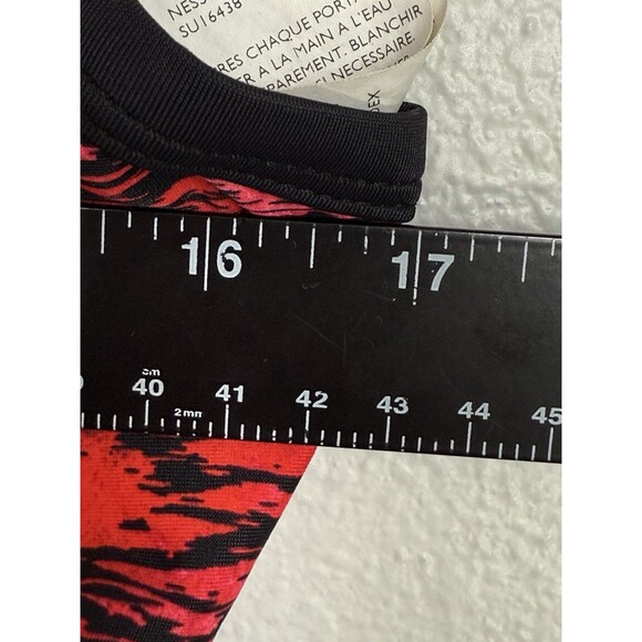 NIKE Performance One Piece Fire Red Black Swimsuit Womens Size 10 Swimming EUC - Picture 8 of 9